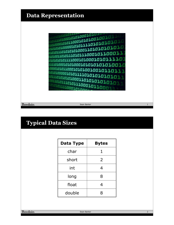 data representation