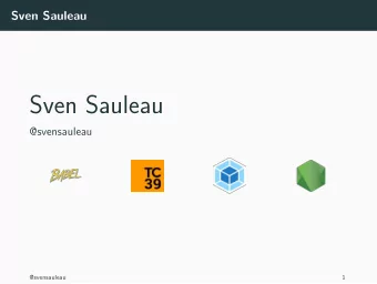 Sven Sauleau  @svensauleau  @svensauleau  1  Understanding the Differences  Is Accepting