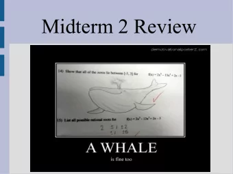 Midterm 2 Review  File I/O  For files you must first open them:  Variable name  File name  Type