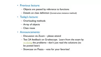 Announcements:  Discussion via Zoom  please attend  Test 2A feedback on Gradescope.