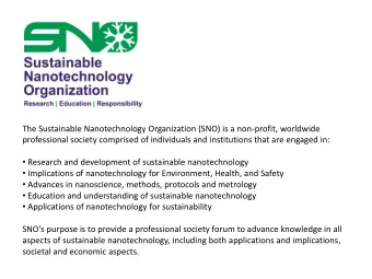 Advances in nanoscience, methods, protocols and metrology  Education and understanding of