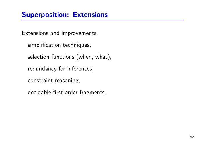superposition extensions