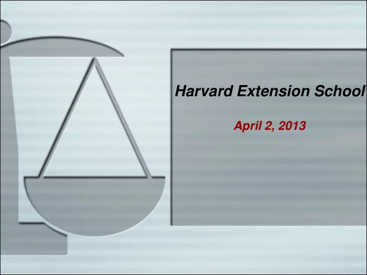 harvard extension school