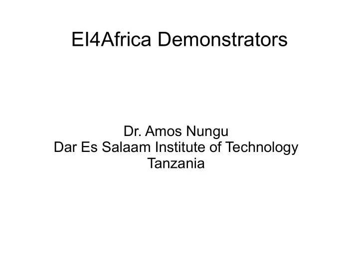 ei4africa demonstrators