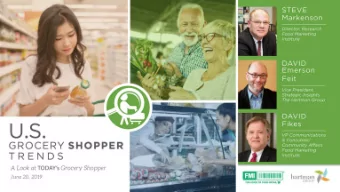 1  U.S. GROCERY SHOPPER TRENDS 2019  |  #GROCERYTRENDS  FMI ANTITRUST COMPLIANCE  It is FMIs