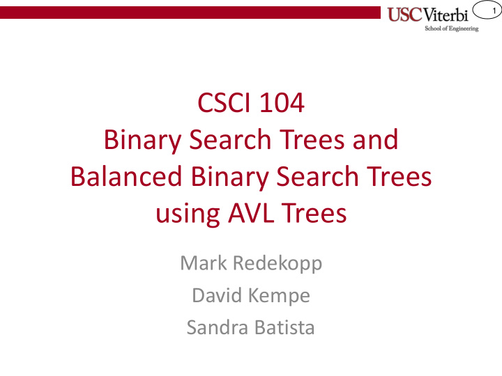 binary search trees and