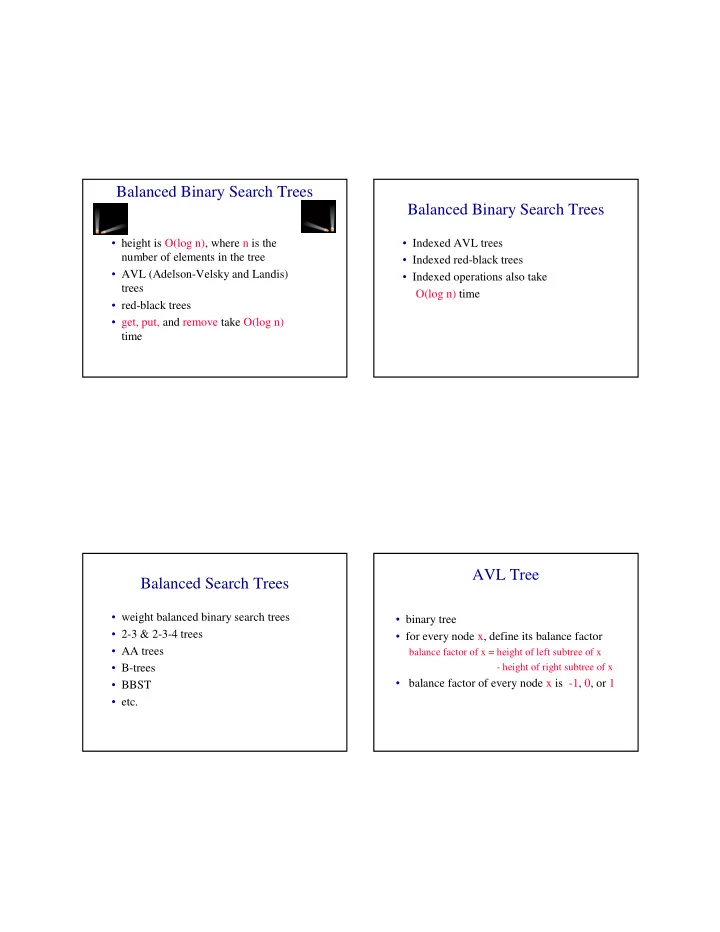 balanced binary search trees balanced binary search trees