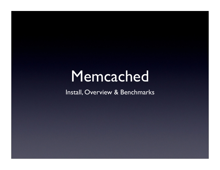 memcached