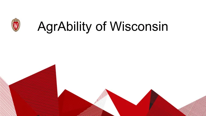 agrability of wisconsin background