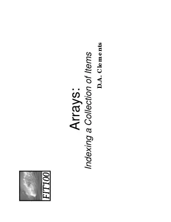 Arrays:  Arrays:  FIT100  FIT100  FIT100  Just a thought  FIT100  FIT100  FIT100  Arrays  FIT100