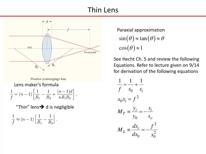 thin lens
