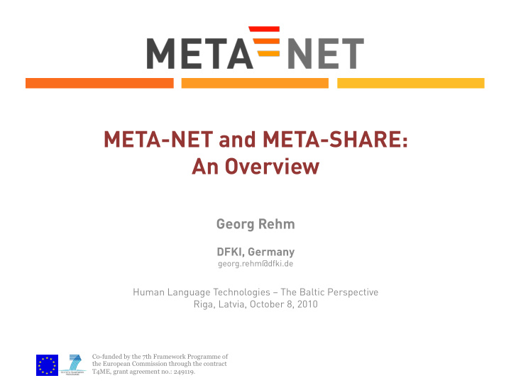 meta net and meta share an overview