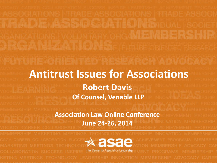 antitrust issues for associations