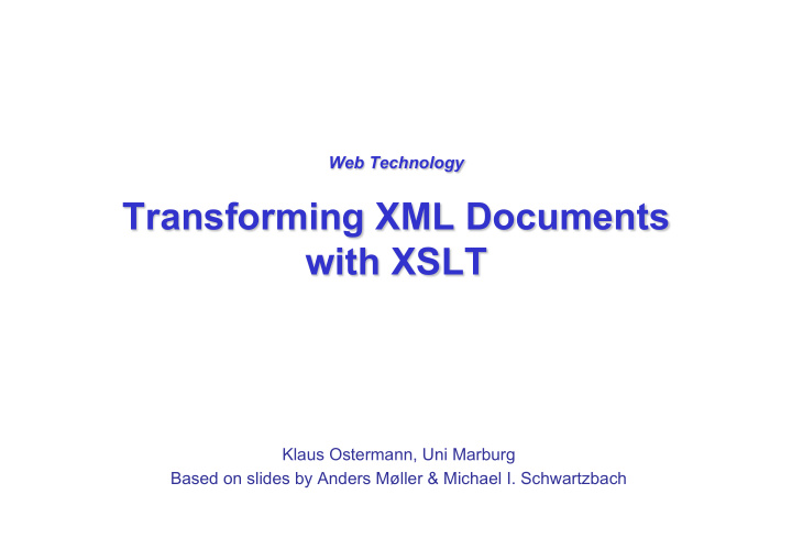 transforming xml documents