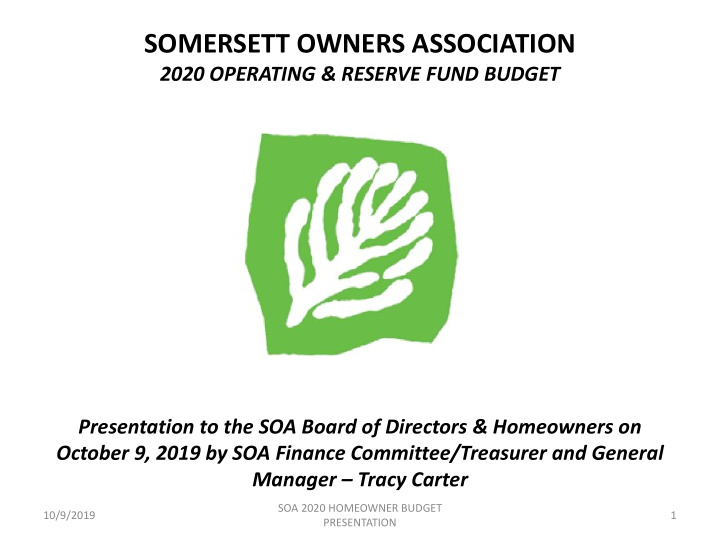somersett owners association