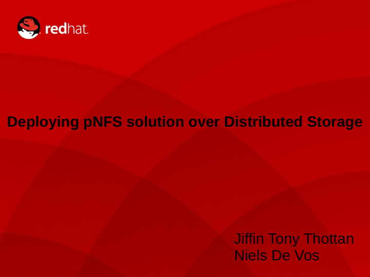 deploying pnfs solution over distributed storage jiffin