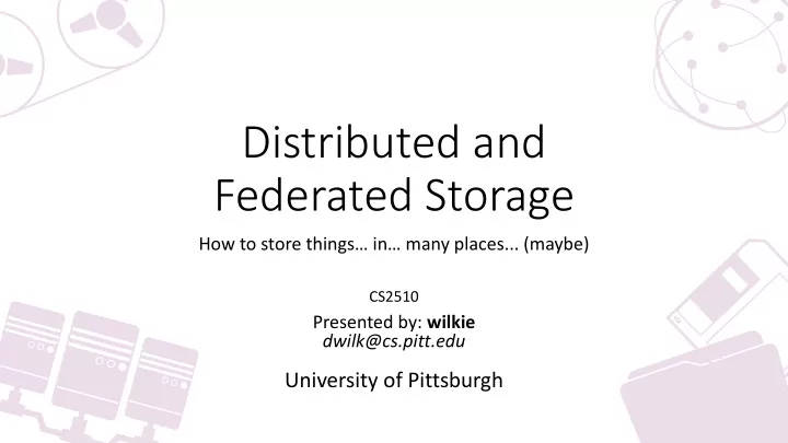 distributed and