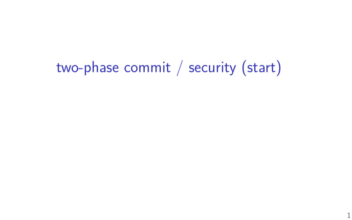 two phase commit security start