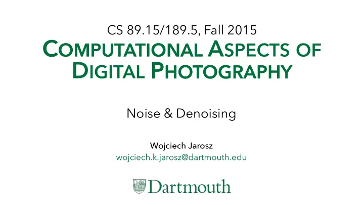 c omputational a spects of