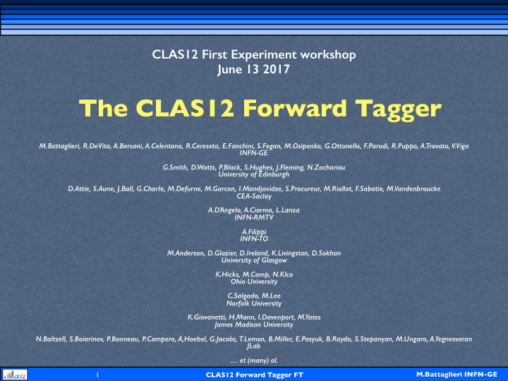 the clas12 forward tagger