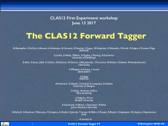 The CLAS12 Forward Tagger  M.Battaglieri, R.DeVita, A.Bersani, A.Celentano, R.Cereseto, E.Fanchini,