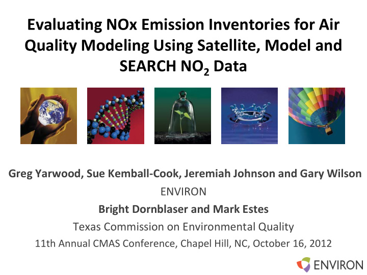 evaluating nox emission inventories for air quality
