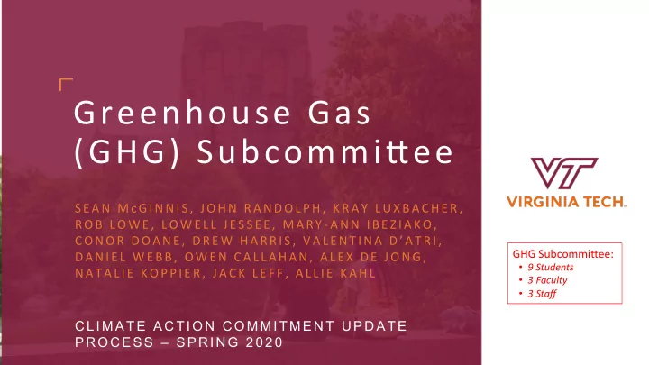 greenhouse gas ghg subcommi3ee