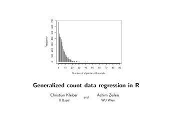 Generalized count data regression in R  Christian Kleiber  Achim Zeileis  and  U Basel  WU Wien