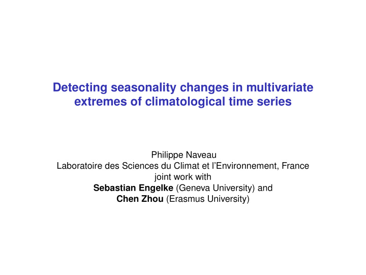 detecting seasonality changes in multivariate extremes of