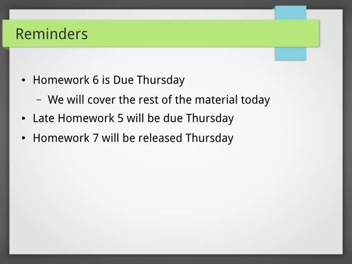 reminders