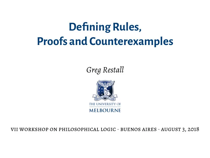 definingrules proofsand counterexamples