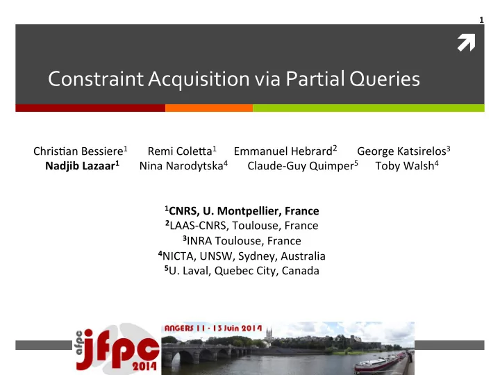 constraint acquisition via partial queries