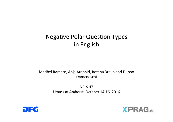 nega ve polar ques on types in english
