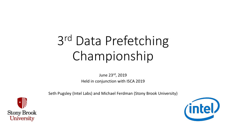 3 rd data prefetching