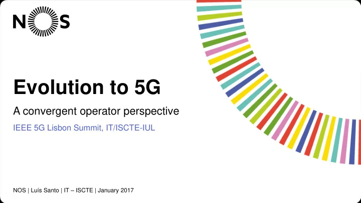 evolution to 5g