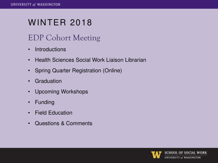 winter 2018 edp cohort meeting