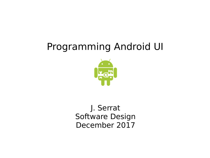 programming android ui