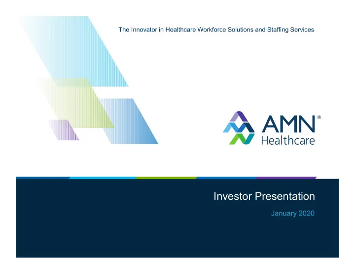 investor presentation
