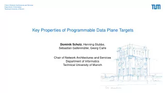 Key Properties of Programmable Data Plane Targets Dominik Scholz , Henning Stubbe,  Sebastian