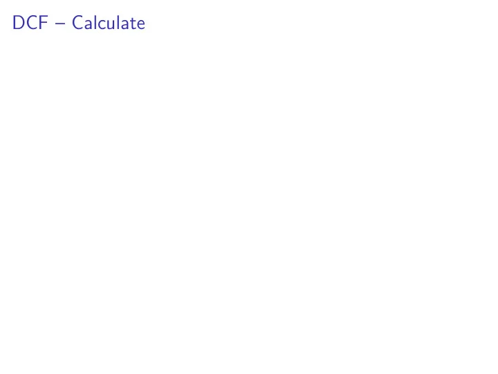 dcf calculate example exercise steve s sub shop