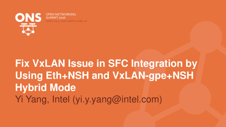 fix vxlan issue in sfc integration by