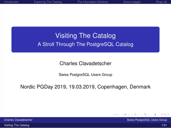 visiting the catalog