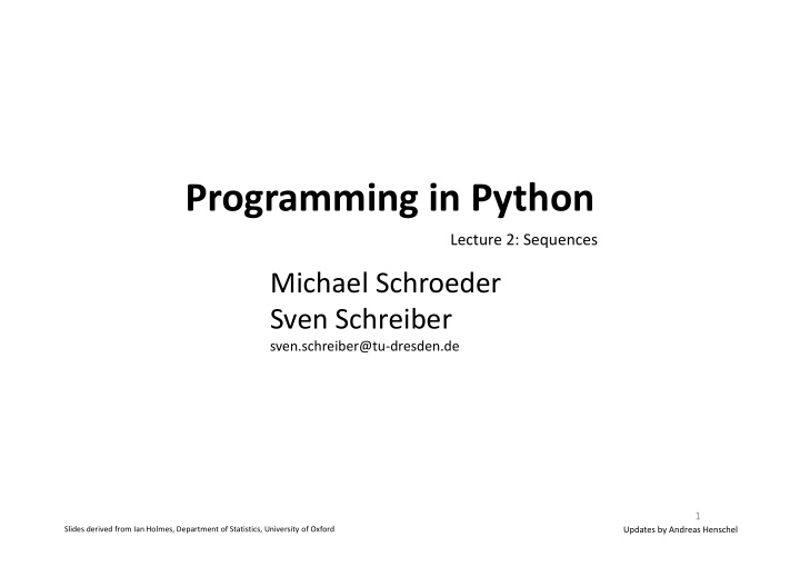 programming in python