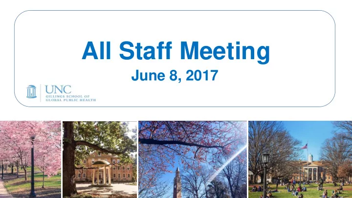 all staff meeting