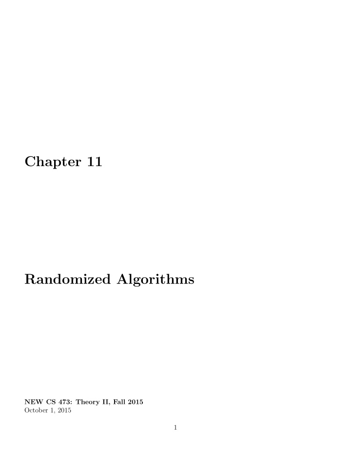chapter 11 randomized algorithms