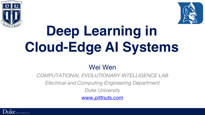 deep learning in cloud edge ai systems