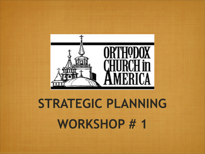 strategic planning workshop 1
