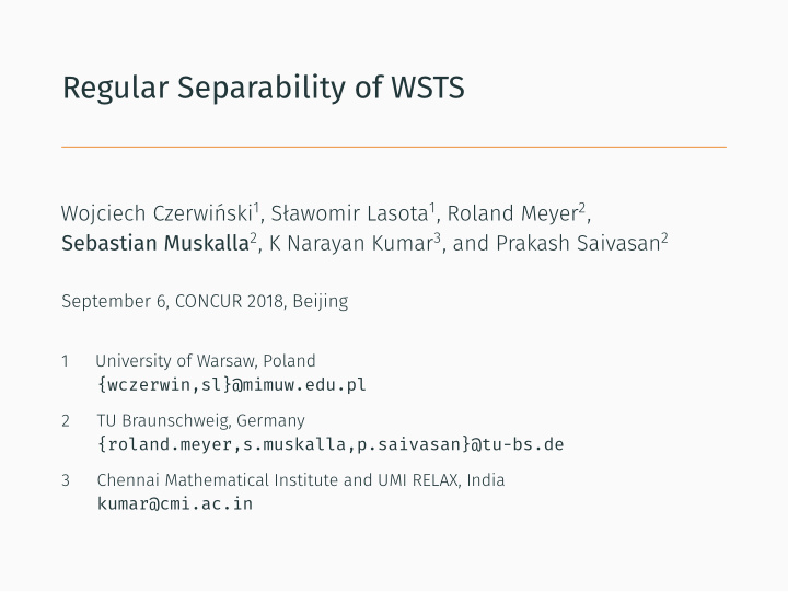 regular separability of wsts