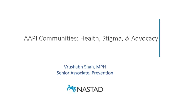 aapi communities health stigma advocacy