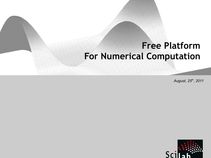 free platform for numerical computation
